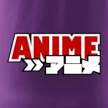 Anime nápis červený
