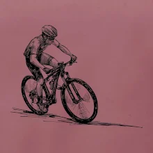 MTB kreslený cyklista MTB kreslený cyklista