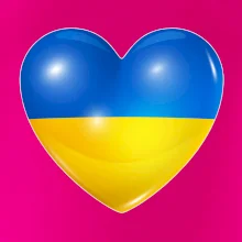Ukrajina srdce vlajka