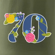 Kvetinové číslo kreslené - 70 Kvetinové číslo kreslené - 70