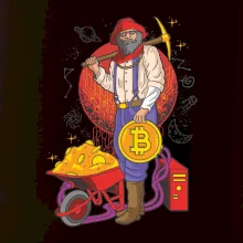 Baník ťaží Bitcoiny