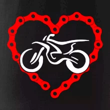 Moto srdce reťaz - enduro