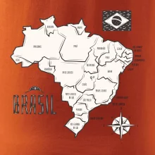 Brazília mapa s názvami regiónov Brazília mapa s názvami regiónov