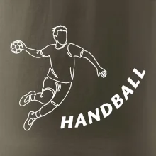 Handball nápis šikmo