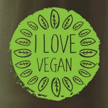 I love vegan v kruhu