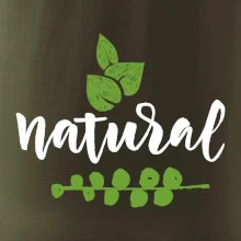 Natural - nápis v listoch