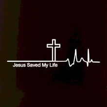 Jesus Saved My Life kríž ekg