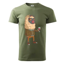 Alpaka s vínom muž