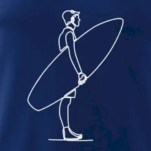 Surfer stojaci jedným ťahom