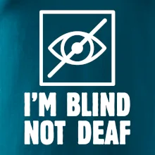 I'm blind not deaf