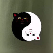 Mačky jin jang farebné