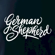 German shepherd - nápis okrasny - nápis okrasný German shepherd - nápis okrasny - nápis okrasný