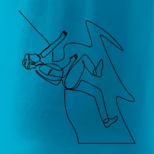 Lezec na skale jedným ťahom