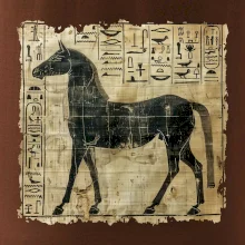Egyptské hieroglyfy kôň