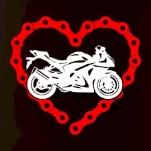 Moto srdce reťaz - superšport Moto srdce reťaz - superšport