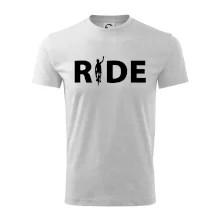 Ride - nápis s cyklistom