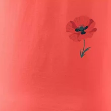 Vlčí mak kreslený na prsníku