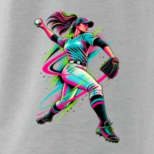 Baseballová nadhazovačka neonový pop art