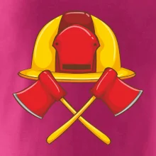 Hasičská helma a sekera