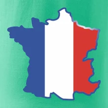 Francúzska vlajka mapa obrys