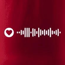 Zamilovaný Spotify kód na prsníku