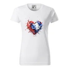 Srdce rozprsknuté - Slovenské farby Srdce rozprsknuté - Slovenské farby