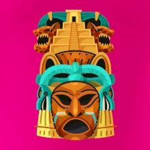 Mayová maska s pyramídou