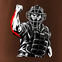 Baseballový rozhodčí signalizuje strike
