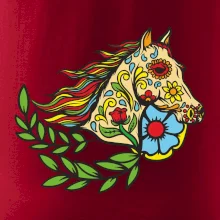 Kôň farebný s listami