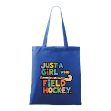 Farebný nápis Just a girl who loves field hockey