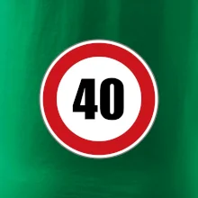 Dopravná značka - obmedzenie rýchlosti 40