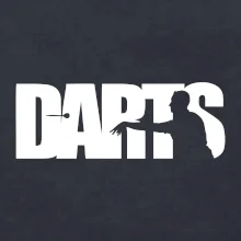 Darts - nápis so šípkarom
