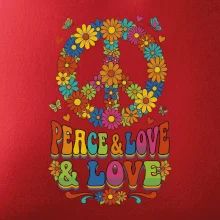 Peace and love - na výšku s květy