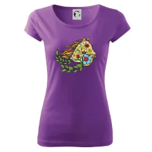 Kôň farebný s listami