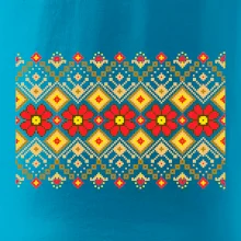 Ukrajinský vzor - Červené kvety