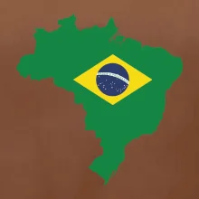 Brazília vlajka v mape