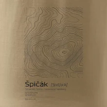 Špičák - vrstevnice v obdĺžniku