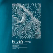 Kriváň - vrstevnice v obdĺžniku