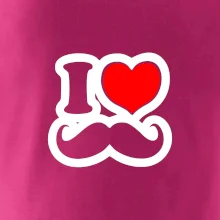 i love mustache - obrys