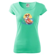 Jack russell teriér na vodnom skútri