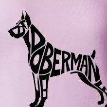 Doberman - nápis v tele