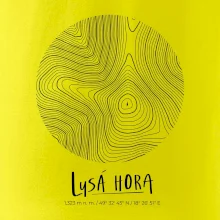 Lysá hora - vrstevnice v kruhu