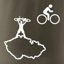 Mapa ČR + kolo na prsu Mapa ČR + kolo na prsu