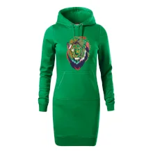 Hlava leva kreslená jednoduchá