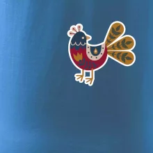 Folklór na prsníku sliepky