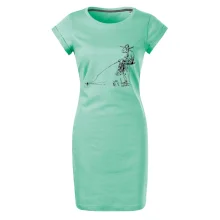 Kreslený rybár na pni