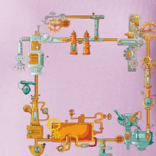 Steampunk farebná zostava