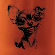 Čiernobiela karikatúra čivava