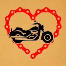 Moto srdce reťaz - chopper