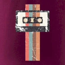 Retro kazeta - pruhy Retro kazeta - pruhy